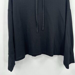 hoodie sweatshirt cropped long sleeve casual lightweight black L